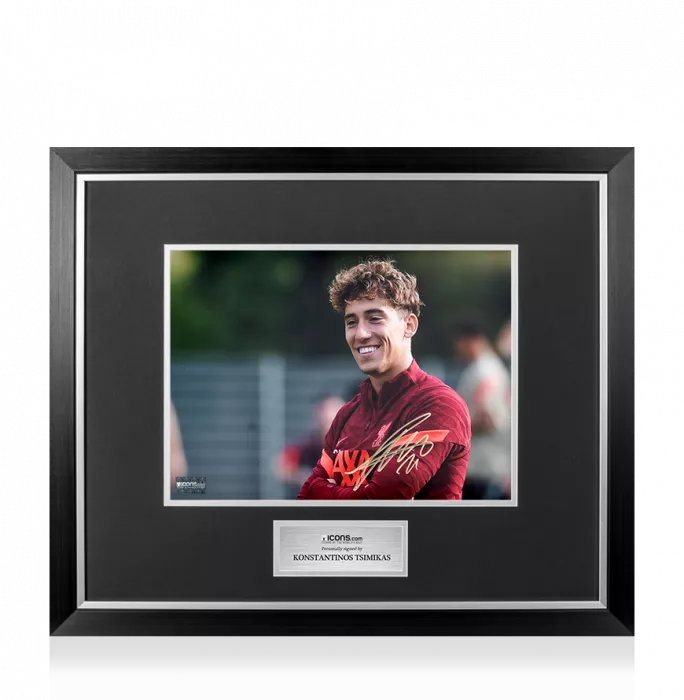 Icons Konstantinos Tsimikas Signed Liverpool FC Photo In Premium Photo Frame: Signing Day
