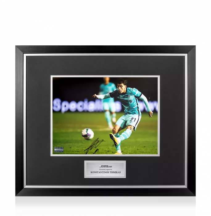 icons Konstantinos Tsimikas Signed Liverpool FC Photo In Premium Photo Frame: Reds Favourite