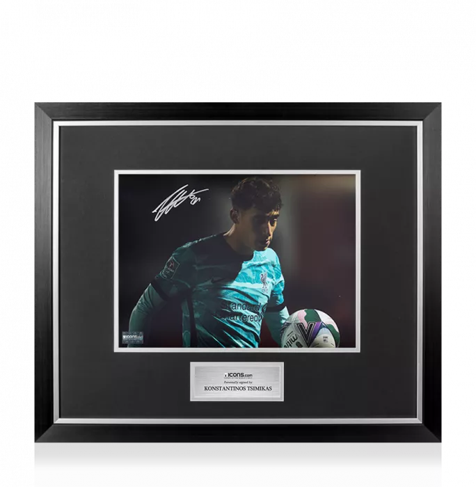 icons Konstantinos Tsimikas Signed Liverpool FC Photo In Premium Photo Frame: Reds Hero