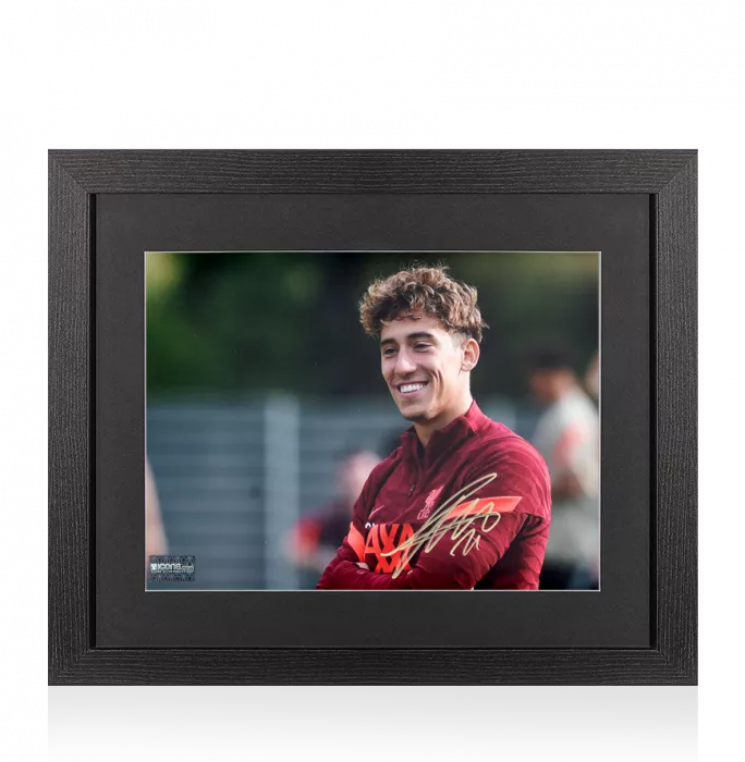 Icons Konstantinos Tsimikas Signed Liverpool FC Photo In Black Wooden Frame: Signing Day
