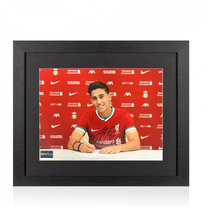 Icons Kostas Tsimikas Signed Liverpool Photo In Black Wooden Frame: New Man