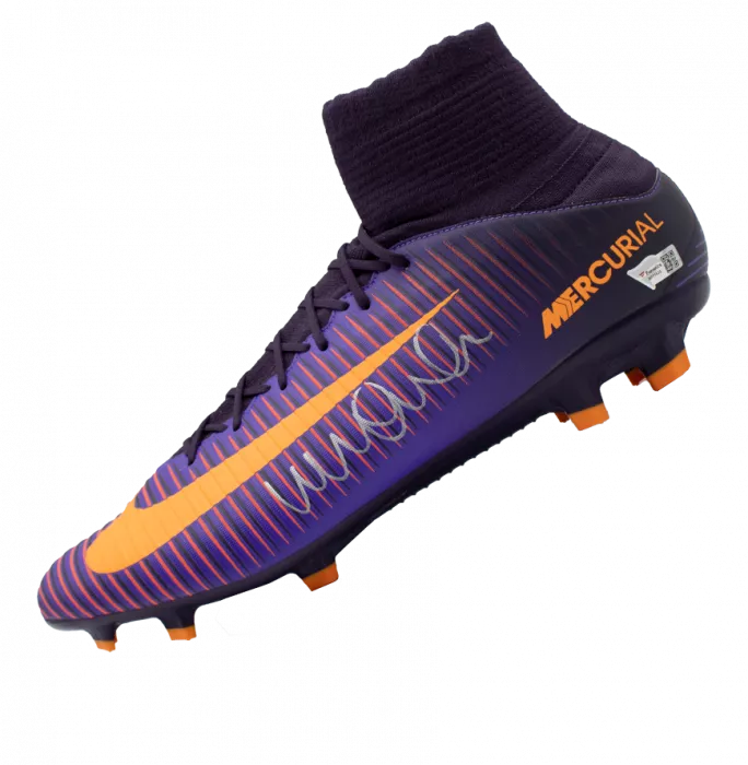 Icons Kyle Walker Signed Nike Mercurial Purple Boot