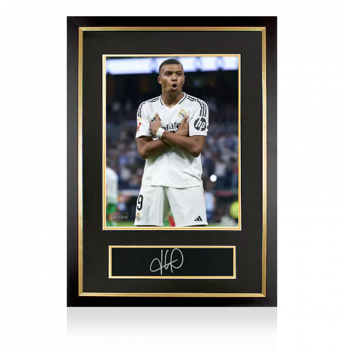 icons Kylian Mbappe Official Ballon d'Or™ Signed Plaque and Photo Frame: 2024 Gerd Müller Trophy Winner