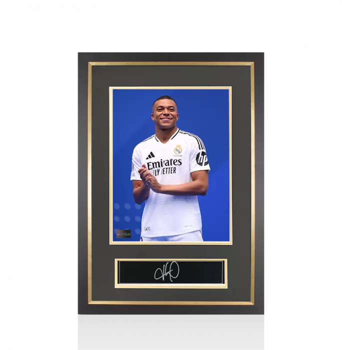 icons Kylian Mbappe Signed Plaque and Photo Frame: Real Madrid CF Star
