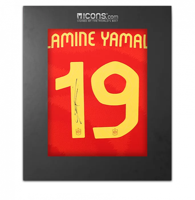 icons Lamine Yamal Back Signed Spain 2024 Home Shirt In Deluxe Packaging