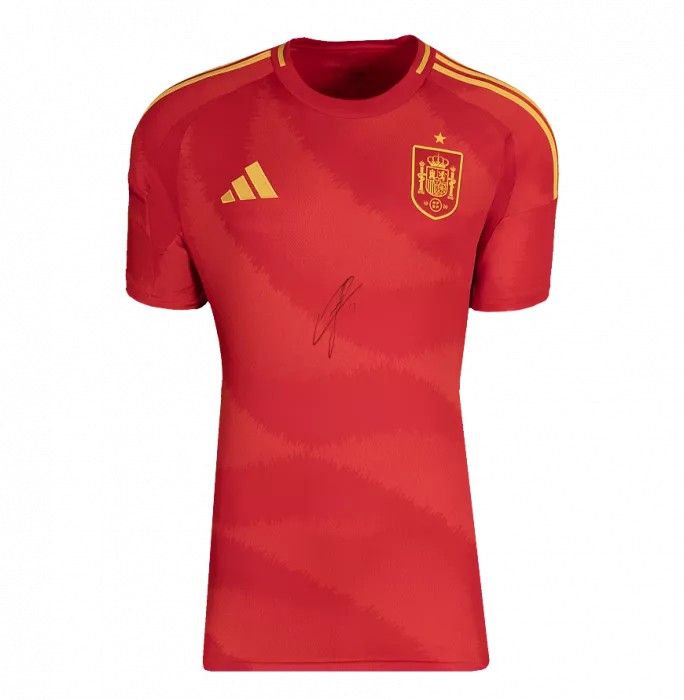 Icons Lamine Yamal Front Signed Spain 2024-25 Home Shirt In Classic Frame