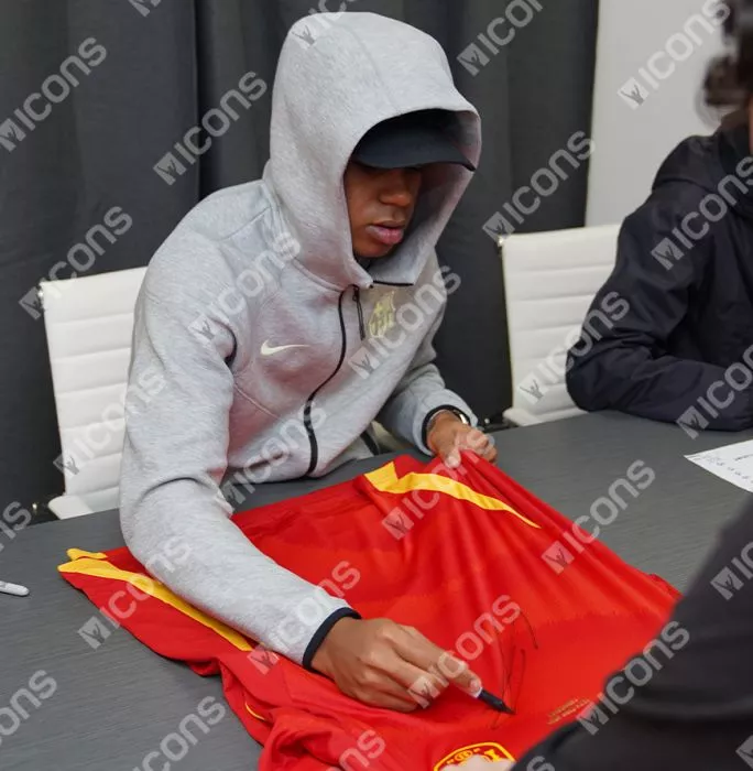 Icons Lamine Yamal Front Signed Spain 2024 Home Shirt In Classic Frame: UEFA EURO 2024 Campeones Edition