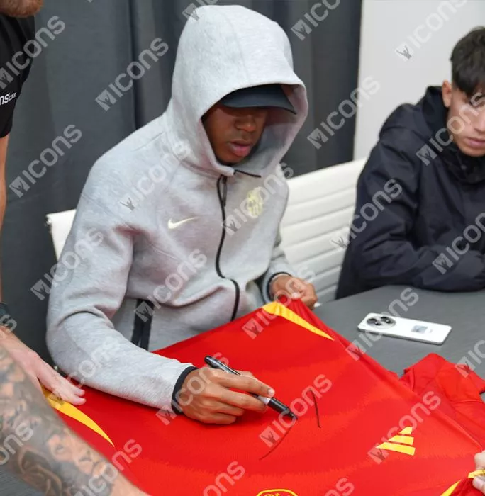 Icons Lamine Yamal Front Signed Spain 2024 Home Shirt In Classic Frame