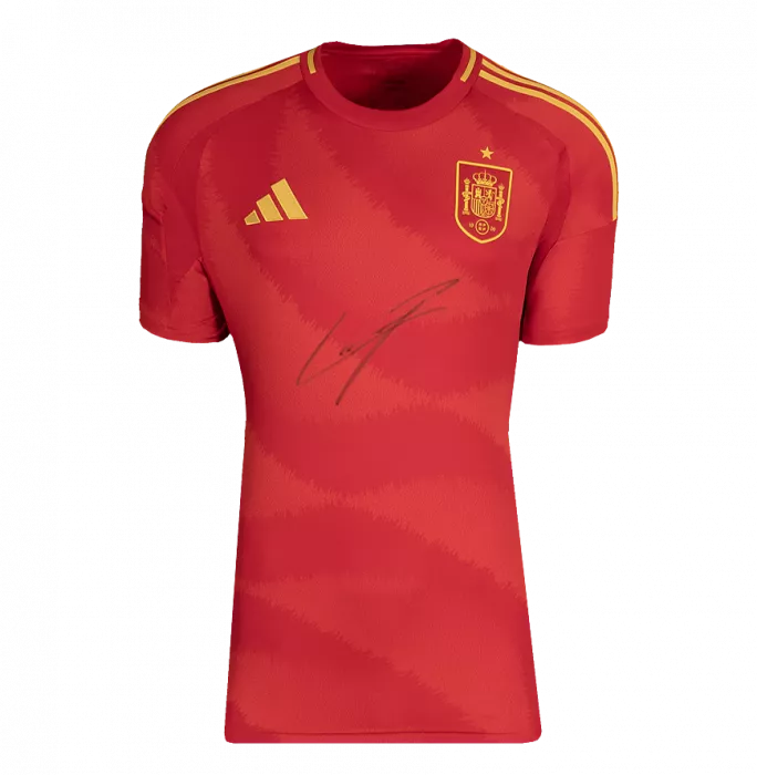 Icons Lamine Yamal Front Signed Spain 2024 Home Shirt In Deluxe Packaging