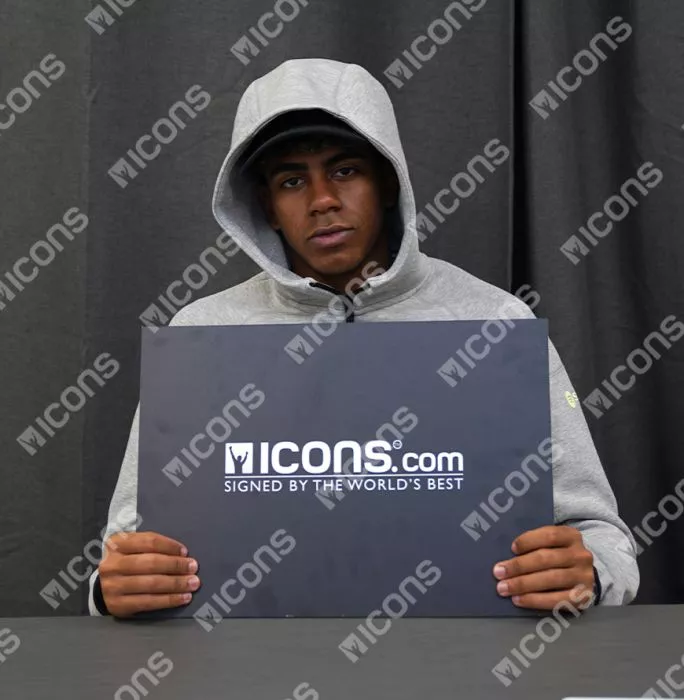 Icons Lamine Yamal Front Signed Spain 2024 Home Shirt: UEFA European Championship Young Player Of The Tournament Edition In Deluxe Packaging