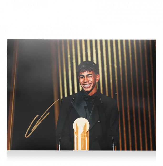 Icons Lamine Yamal Official Ballon D'Or™ Signed And Framed Photo: 2024 Kopa Trophy Winner