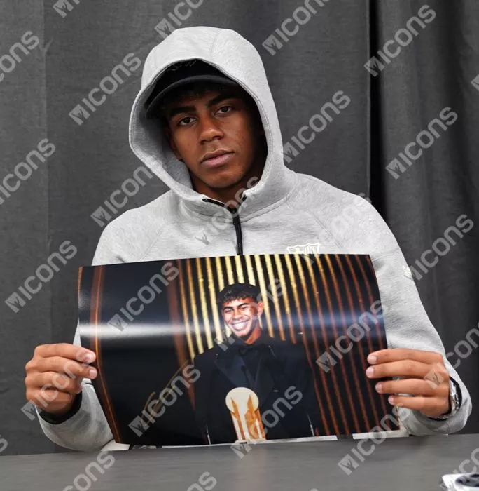 Icons Lamine Yamal Official Ballon D'Or™ Signed And Framed Photo: 2024 Kopa Trophy Winner