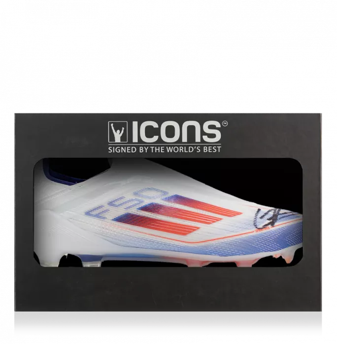 icons Lamine Yamal Signed Adidas F50 Elite Laceless Boot In Deluxe Packaging