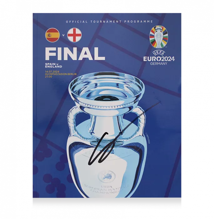 Icons Lamine Yamal Signed And Framed Programme: UEFA EURO 2024 Final