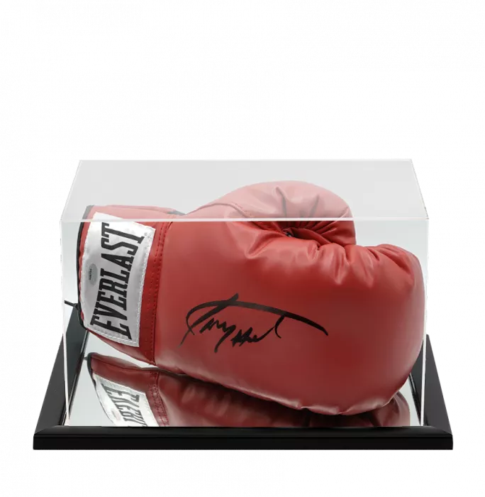 Icons Larry Holmes Signed Everlast Red Boxing Glove In Acrylic Case