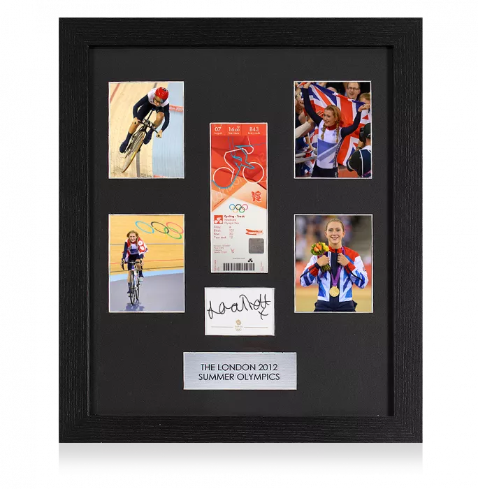 Icons Laura Kenny Signed Card & London 2012 Olympics Ticket Frame