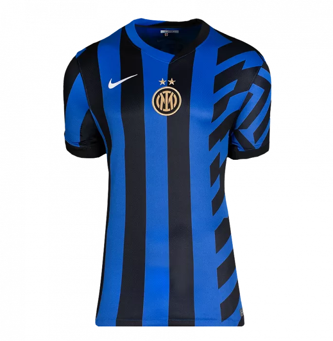 Icons Lautaro Martinez Back Signed Internazionale 2024-25 Home Shirt In Deluxe Packaging