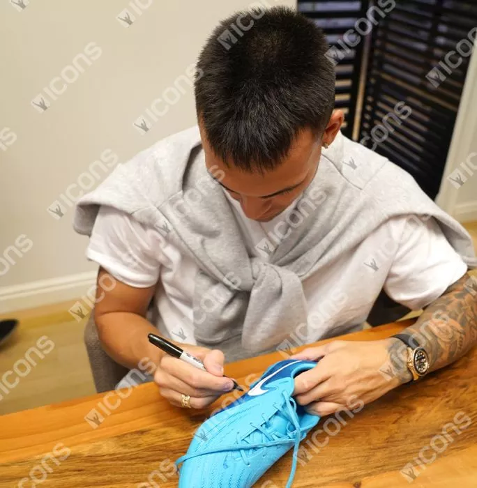 Icons Lautaro Martinez Signed Nike Phantom Boot In Bubble Frame: Option 1