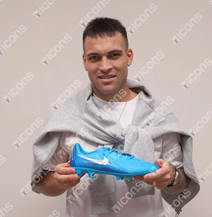 Icons Lautaro Martinez Signed Nike Phantom Boot In Deluxe Packaging