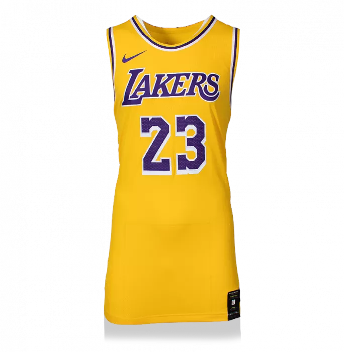 Icons LeBron James Signed Los Angeles Lakers Home Jersey
