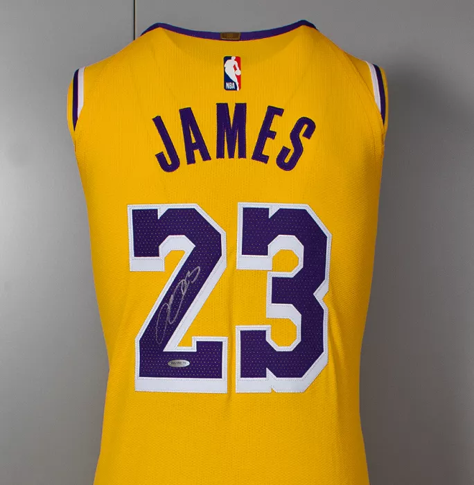 Icons LeBron James Signed Los Angeles Lakers Home Jersey