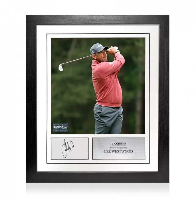 icons Lee Westwood Signed Card and Photo Frame – Option 1