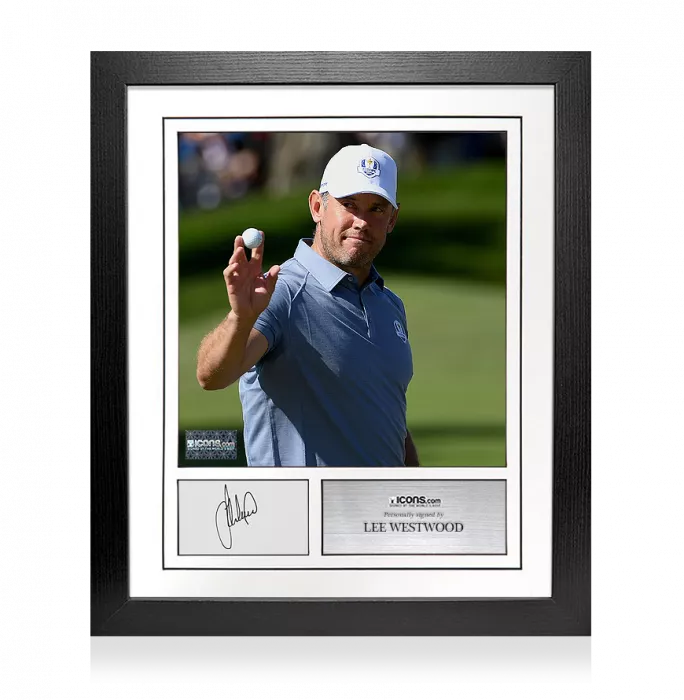icons Lee Westwood Signed Card and Photo Frame – Option 2