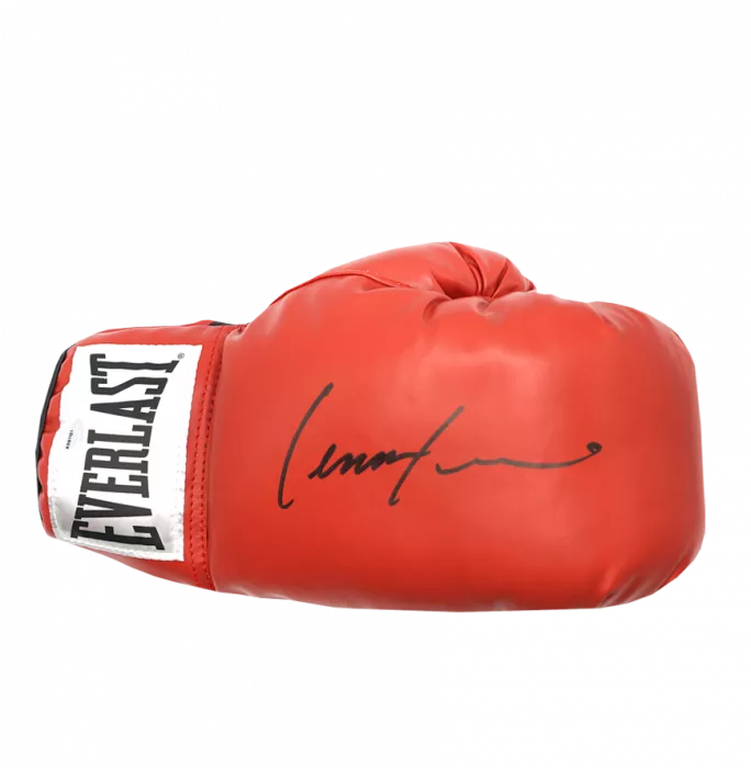 Icons Lennox Lewis Signed Everlast Red Boxing Glove In Bubble Frame: Option 1