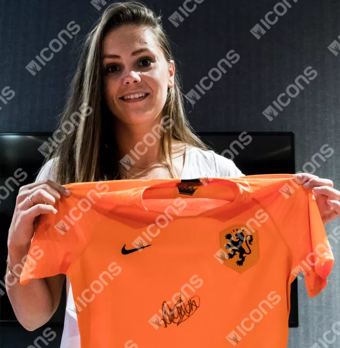 Icons Lieke Martens Front Signed Netherlands 2018 Home Shirt