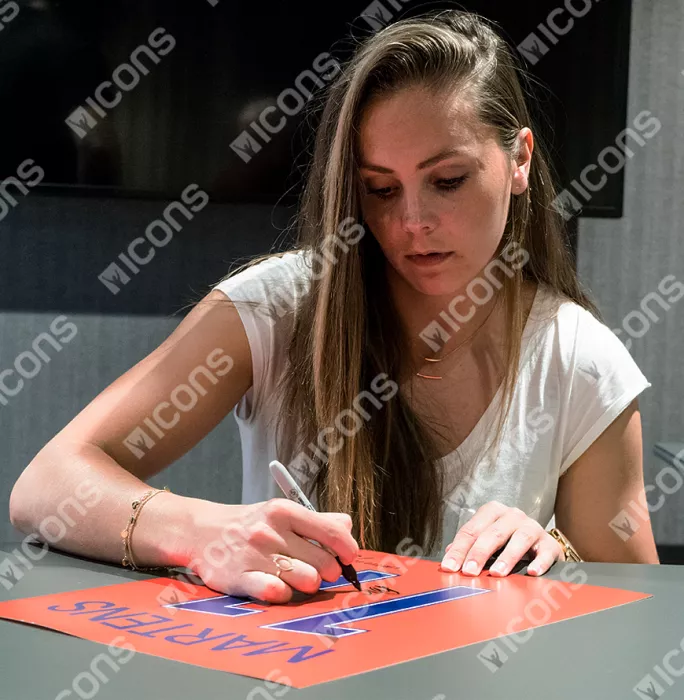 Icons Lieke Martens Signed Netherlands Shirt Print In Black Wooden Frame: Limited Edition 'Martens 11'