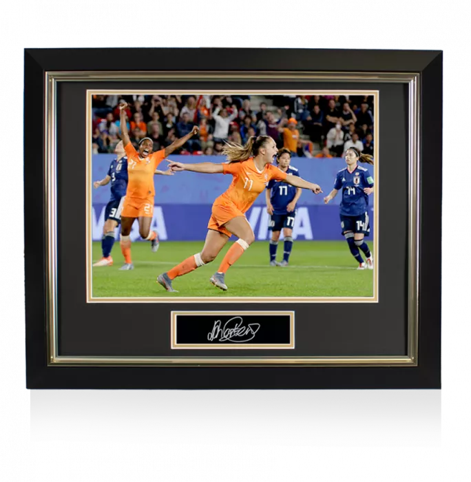 Icons Lieke Martens Signed Plaque And Netherlands Photo Frame: 2019 FIFA Women's World Cup Brace Vs Japan