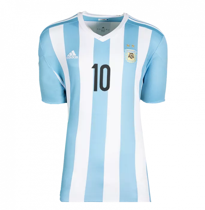 Icons Lionel Messi Back Signed Argentina 2015-16 Home Shirt In Classic Frame