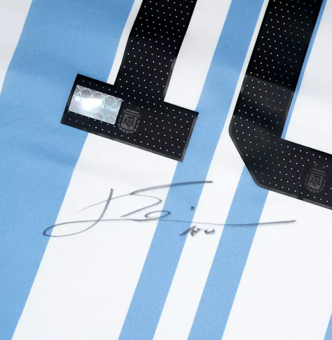 icons Lionel Messi Back Signed Argentina 2022 Home Shirt In Classic Frame