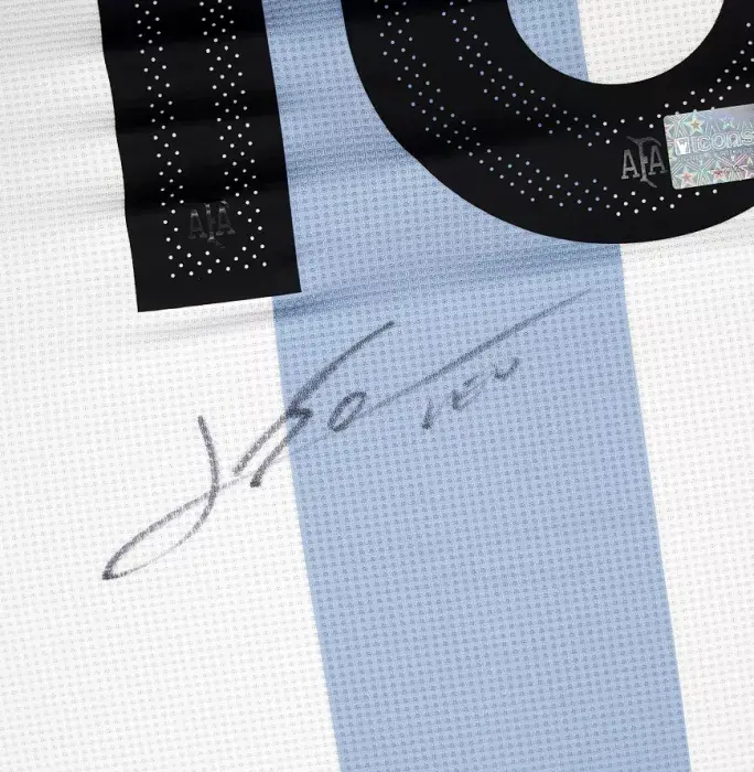 Icons Lionel Messi Back Signed Argentina 2024-25 Anniversary Home Shirt In Classic Frame