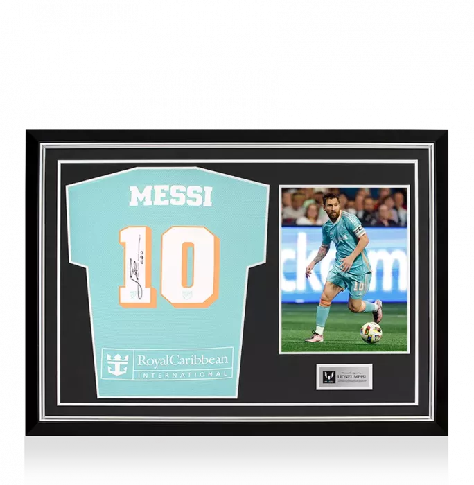 icons Lionel Messi Back Signed Inter Miami 2024-25 Authentic Third Shirt In Hero Frame