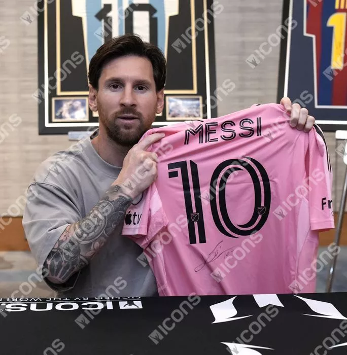 Icons Lionel Messi Back Signed Inter Miami 2025 Authentic Home Shirt In Classic Frame