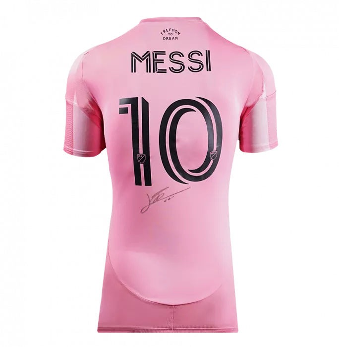 Icons Lionel Messi Back Signed Inter Miami 2025 Home Shirt In Classic Frame