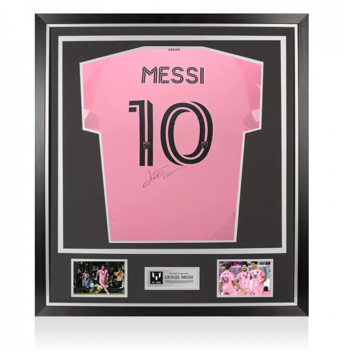 icons Lionel Messi Back Signed Inter Miami 2025 Home Shirt In Classic Frame