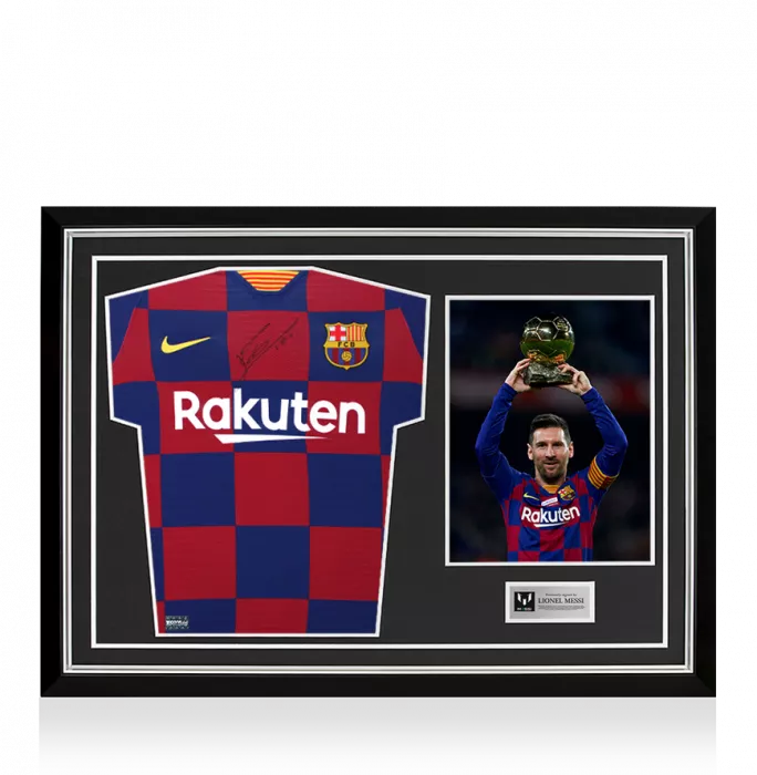 icons Lionel Messi Front Signed FC Barcelona 2019-20 Authentic Home Shirt In Hero Frame: Option 1 icons Lionel Messi Front Signed FC Barcelona 2019-20 Authentic Home Shirt In Hero Frame: Option 1