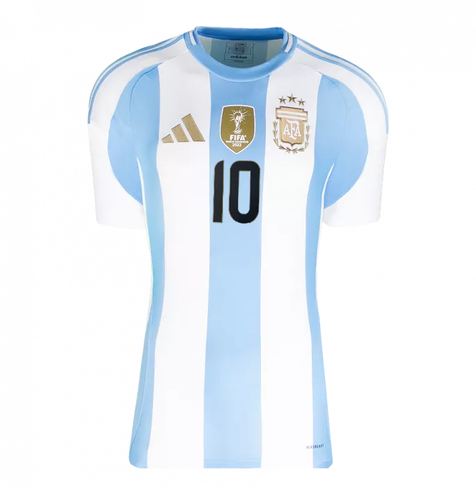Icons Lionel Messi Official Back Signed Argentina 2024-25 Home Shirt In Hero Frame: Copa América Edition