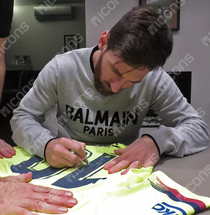 Icons Lionel Messi Official Back Signed FC Barcelona 2018-19 Away Shirt In Classic Frame