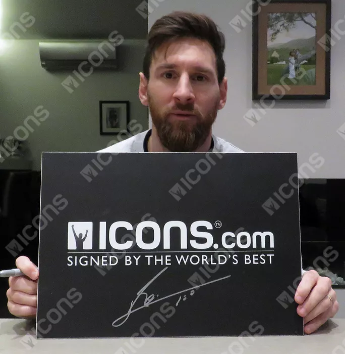 Icons Lionel Messi Official Back Signed FC Barcelona 2018-19 Away Shirt In Classic Frame