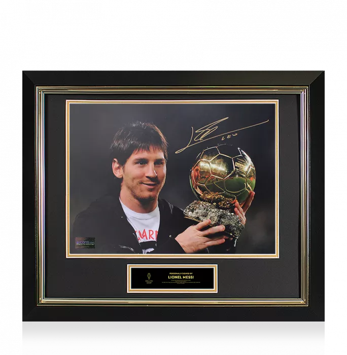 icons Lionel Messi Official Ballon d'Or™ Signed and Framed Photo: 2010 Ballon d'Or Winner