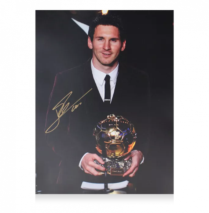 Icons Lionel Messi Official Ballon D'Or™ Signed And Framed Photo: 2011 Ballon D'Or Winner