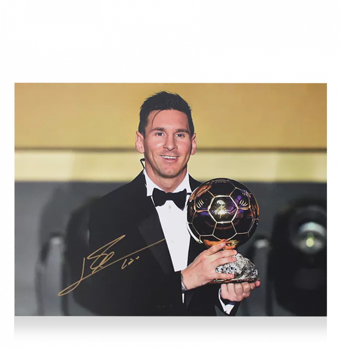 Icons Lionel Messi Official Ballon D'Or™ Signed And Framed Photo: 2015 Ballon D'Or Winner