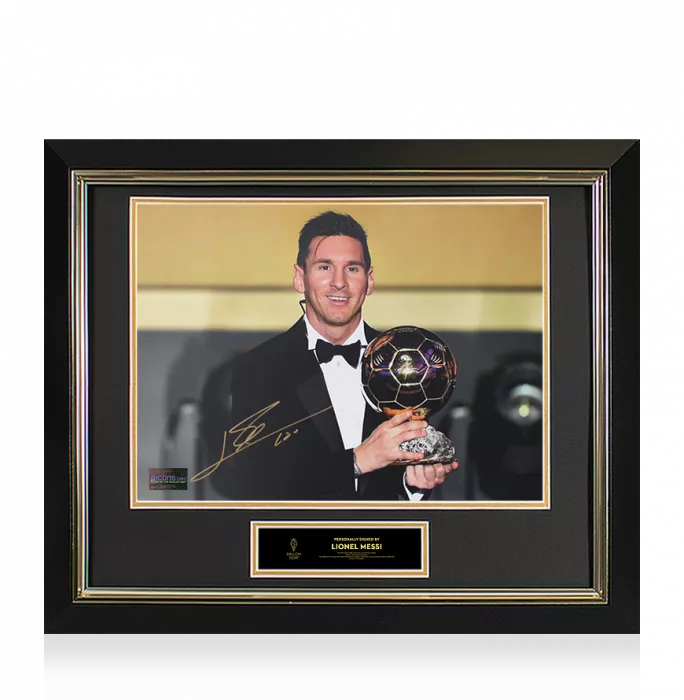 icons Lionel Messi Official Ballon d'Or™ Signed and Framed Photo: 2015 Ballon d'Or Winner