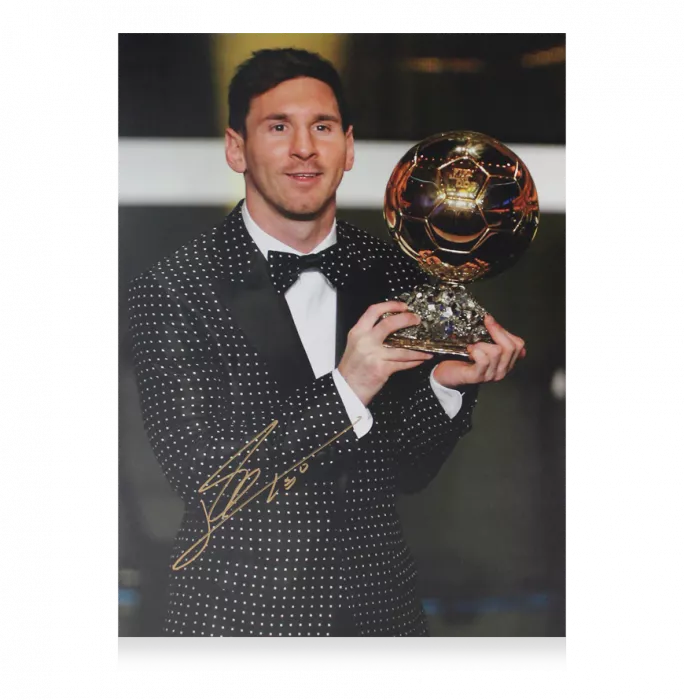 Icons Lionel Messi Official Ballon D'Or™ Signed And Framed Photo: 2012 Ballon D'Or Winner