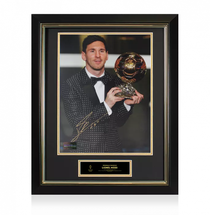 icons Lionel Messi Official Ballon d'Or™ Signed and Framed Photo: 2012 Ballon d'Or Winner