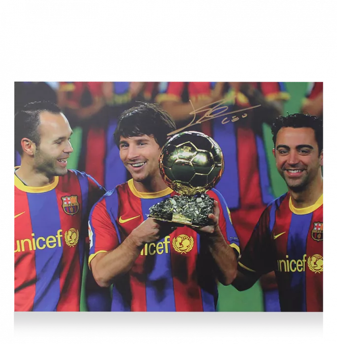 Icons Lionel Messi Official Ballon D'Or™ Signed And Framed Photo: 2009 Ballon D'Or Winner