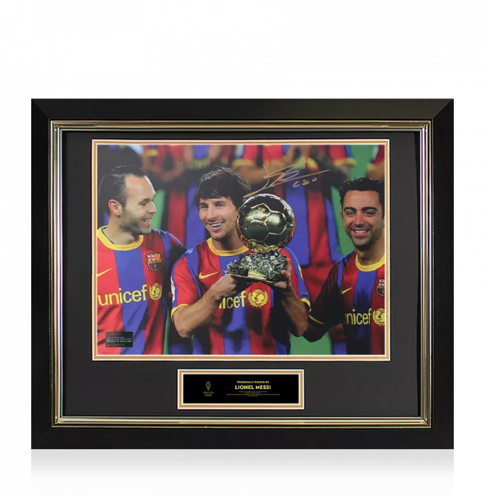icons Lionel Messi Official Ballon d'Or™ Signed and Framed Photo: 2009 Ballon d'Or Winner